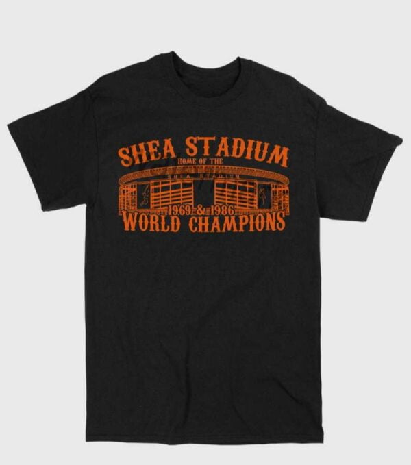 Shea Stadium Flushing Queens New York Baseball 1969 and 1986 World Champions Shirt