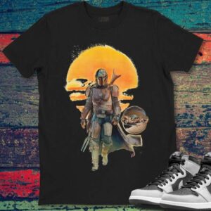 Star Wars The Mandalorian The Child Baby Yoda Sunset T Shirt