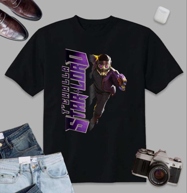 T Challa Star Lord Marvel What If T Shirt 1