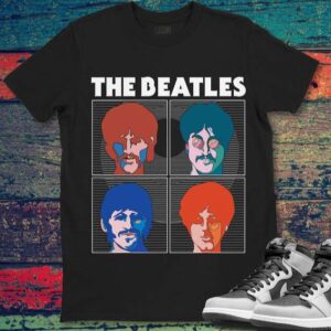 The Beatles Band 4 Heads Logo Rock Music T Shirt