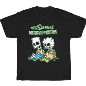 The Simpsons Treehouse of Horror Bart Lisa Skeleton T Shirt