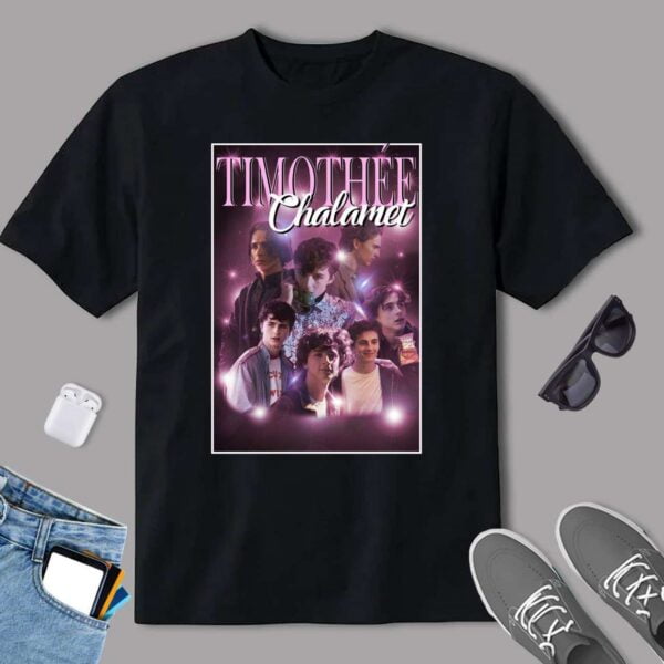 Timothee Chalamet Film Character Collage T Shirt