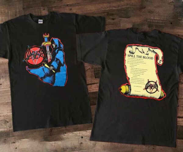 Vintage 1990 Slayer Spill The Blood Concert T Shirt