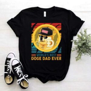 Worlds Best Doge Dad Ever T Shirt Coin