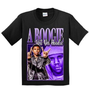 A Boogie Wit Da Hoodie Rapper Vintage Black T Shirt