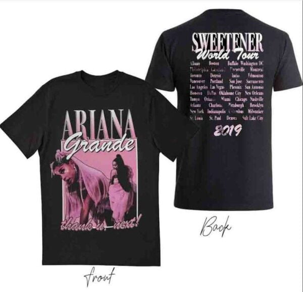 Ariana Grande Thank U Next Sweetener World Tour T Shirt