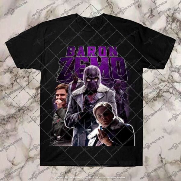 Baron Zemo Vintage Black T Shirt