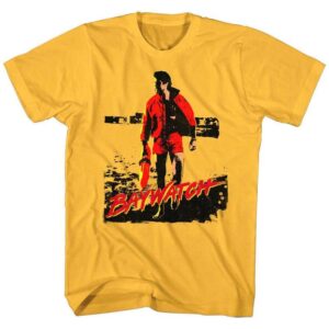 Baywatch David Hasselhoff Shadow La Beach T Shirt