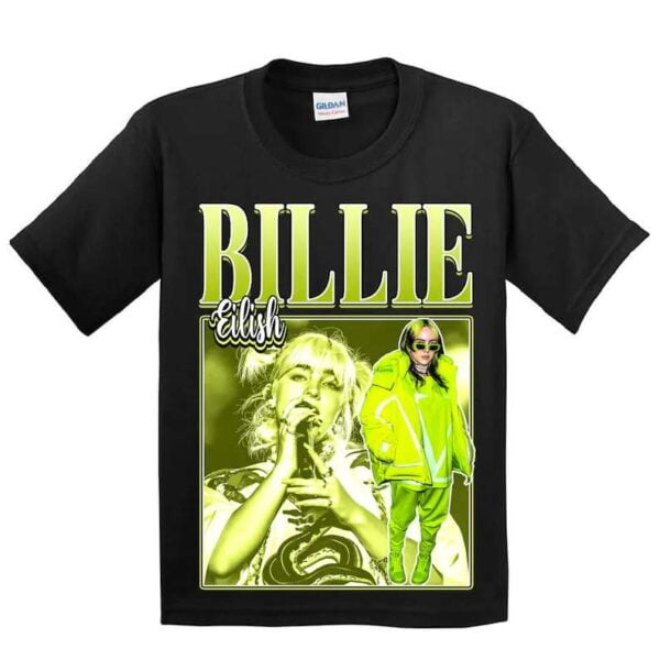 Billie Eilish Singer Vintage Black T Shirt