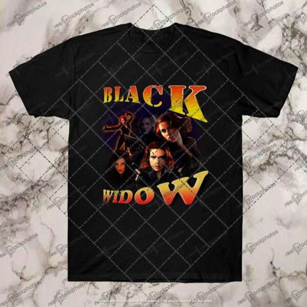 Black Widow Scarlett Johansson Black T Shirt