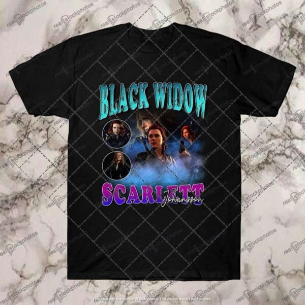 Black Widow Scarlett Johansson Marvel Black T Shirt