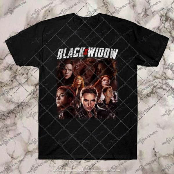 Black Widow Vintage Black T Shirt