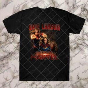 Brie Larson Captain Marvel Movie Black T Shirt