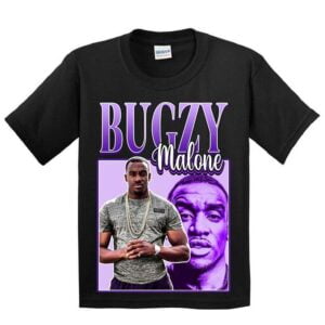 Bugzy Malone Rapper Vintage Black T Shirt