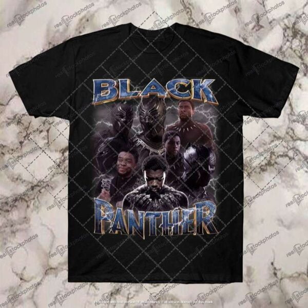 Chadwick Boseman Black Panther Movie Black T Shirt