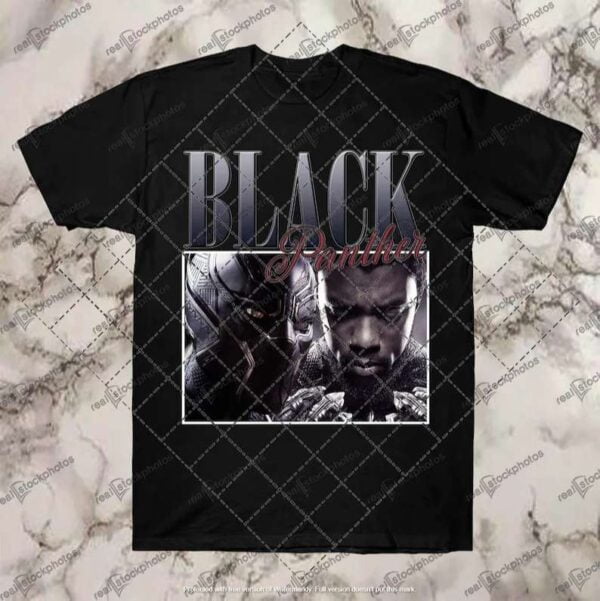 Chadwick Boseman Black Panther Vintage Black T Shirt