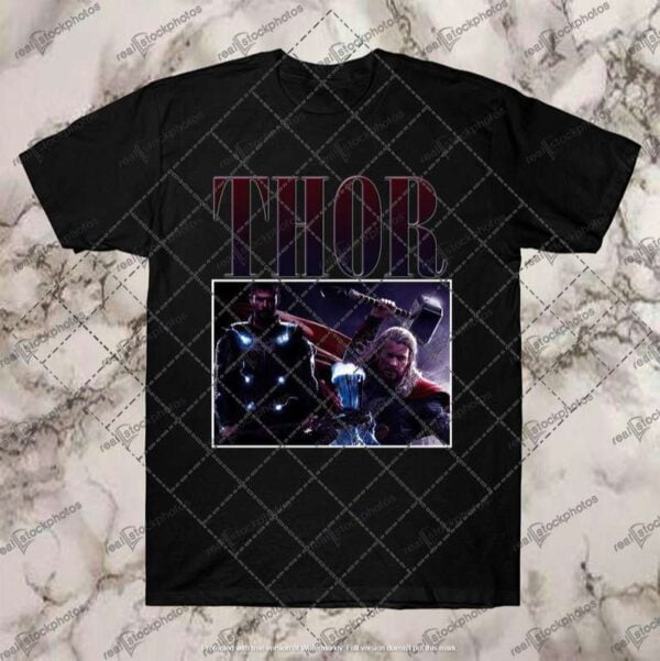 Chris Hemsworth Thor Vintage Black T Shirt 1