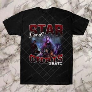 Chris Pratt Black T Shirt Star Lord