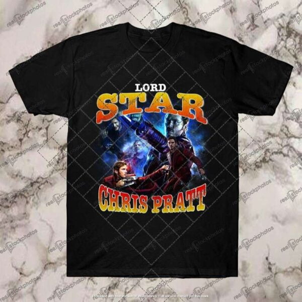 Chris Pratt Star Lord Black T Shirt