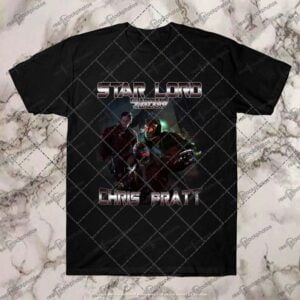 Chris Pratt Star Lord Black T Shirt Galaxy Of The Guardians