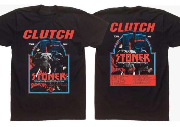Clutch Announce Full 2021 US Tour with Stoner King Buffalo T Shirt