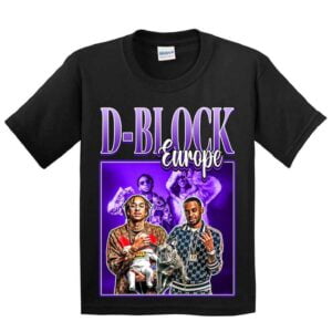 D Block Europe Hip Hop Vintage Black T Shirt