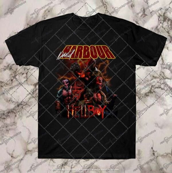 David Harbour Hellboy Black T Shirt