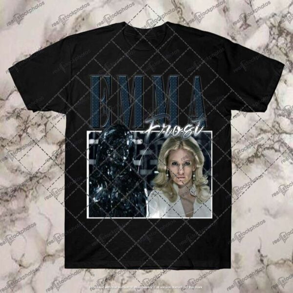 Emma Frost X Men Vintage Black T Shirt