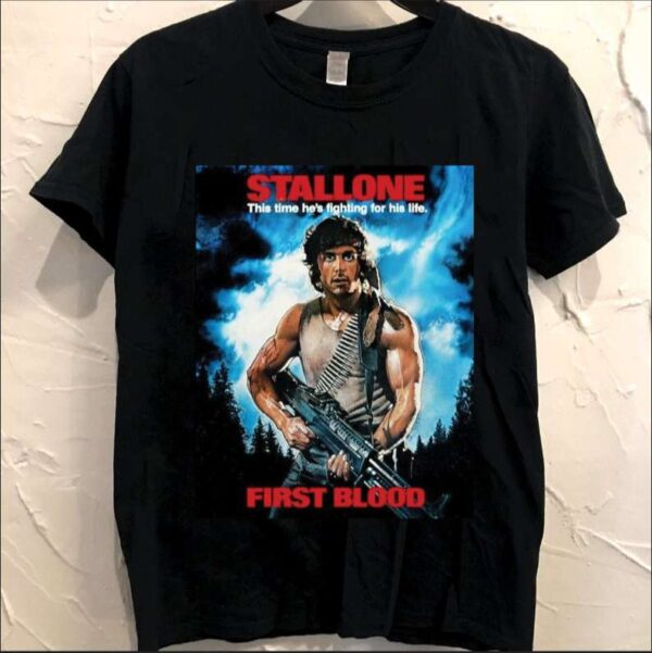 First Blood 1982 Rambo Movie T Shirt