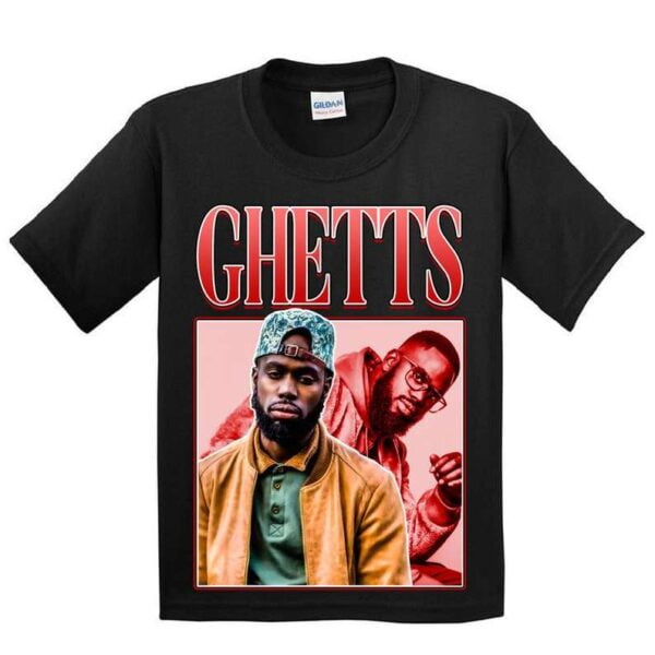 Ghetts Rapper Vintage Black T Shirt