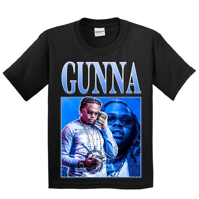 Gunna Rapper Vintage Black T Shirt
