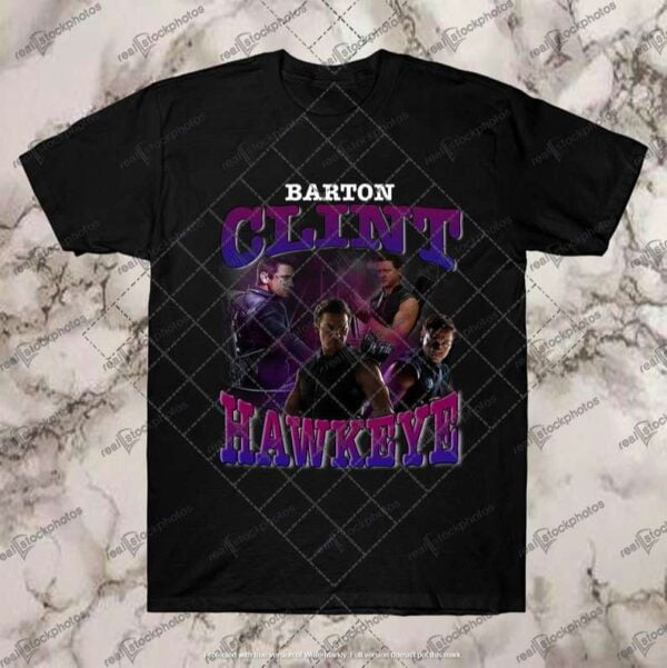 Hawkeye Clint Barton Black T Shirt Marvel