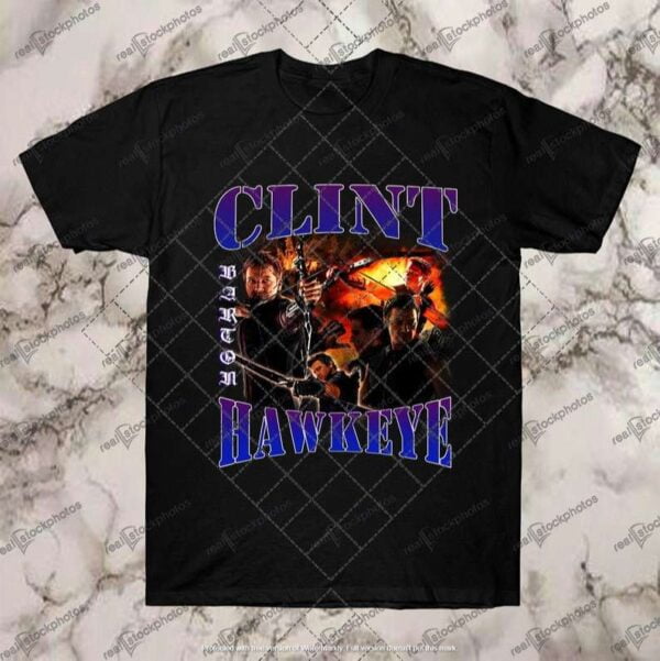 Hawkeye Clint Barton Black T Shirt Marvel Movie