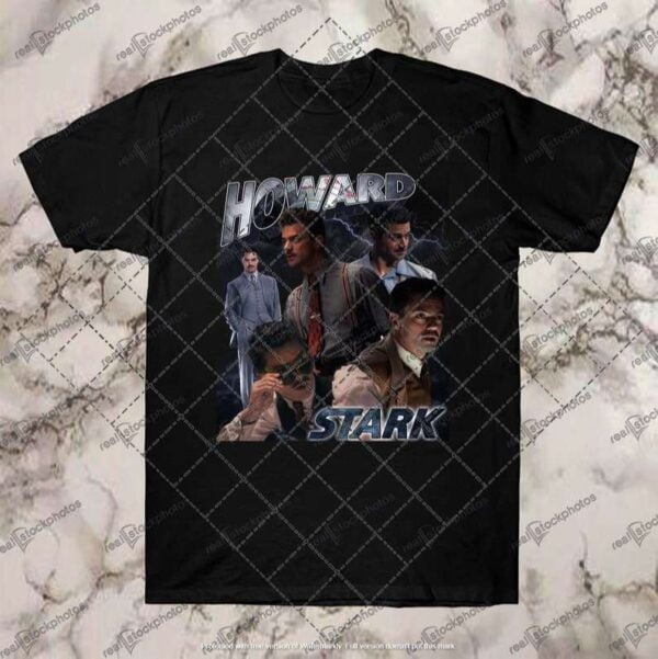 Howard Stark Black T Shirt Marvel