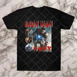 Iron Man Movie Tony Stark Black T Shirt