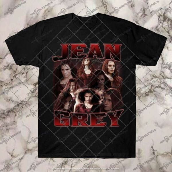 Jean Grey Vintage Black T Shirt