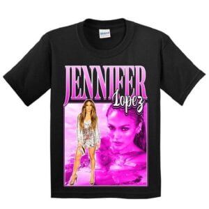 Jennifer Lopez Singer Vintage Black T Shirt
