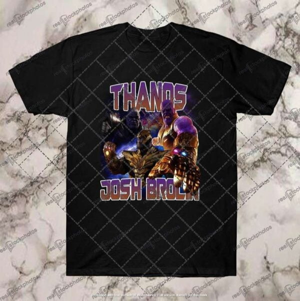 Josh Brolin Thanos Marvel Black T Shirt