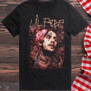 Lil Peep Floral Portrait T Shirt