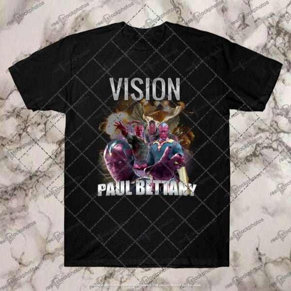 Paul Bettany Vision Black T Shirt Marvel