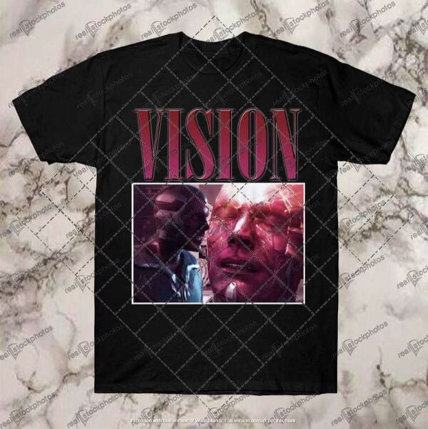 Paul Bettany Vision Unisex Black T Shirt