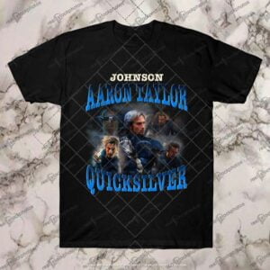 Quicksilver Black T Shirt Aaron Taylor Johnson