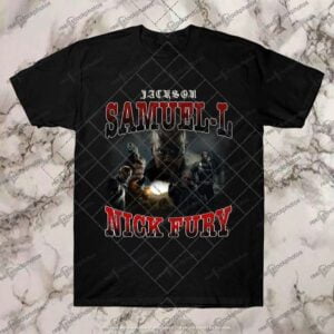 Samuel L Jackson Black T Shirt Nick Fury