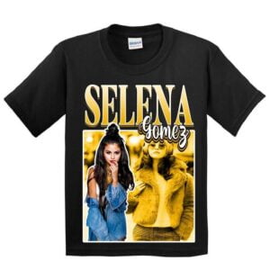Selena Gomez Singer Vintage Black T Shirt