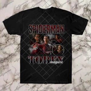 Tobey Maguire Spiderman Movie Black T Shirt