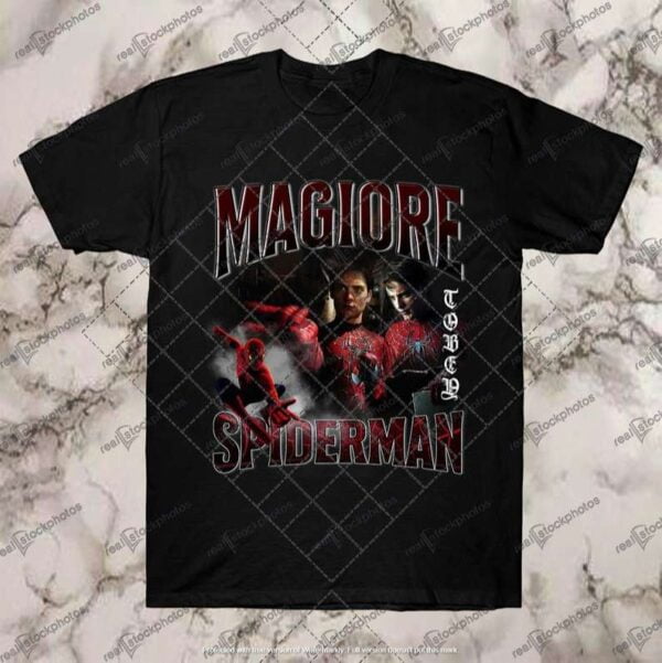 Tobey Maguire Spiderman Vintage Black T Shirt