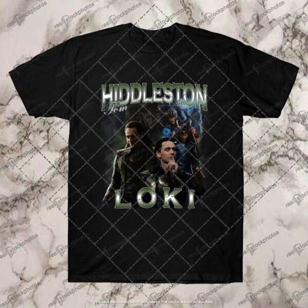 Tom Hiddleston Loki Vintage Black T Shirt