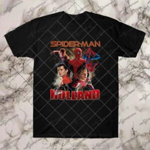 Tom Holland Spiderman Marvel Black T Shirt