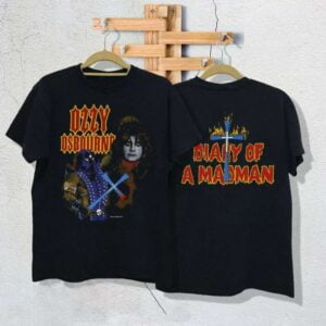 Vintage 1982 Diary Of A Madman Unisex Black T Shirt