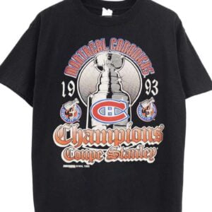 Vintage 1993 Montreal Canadiens Stanley Cup Champions T Shirt